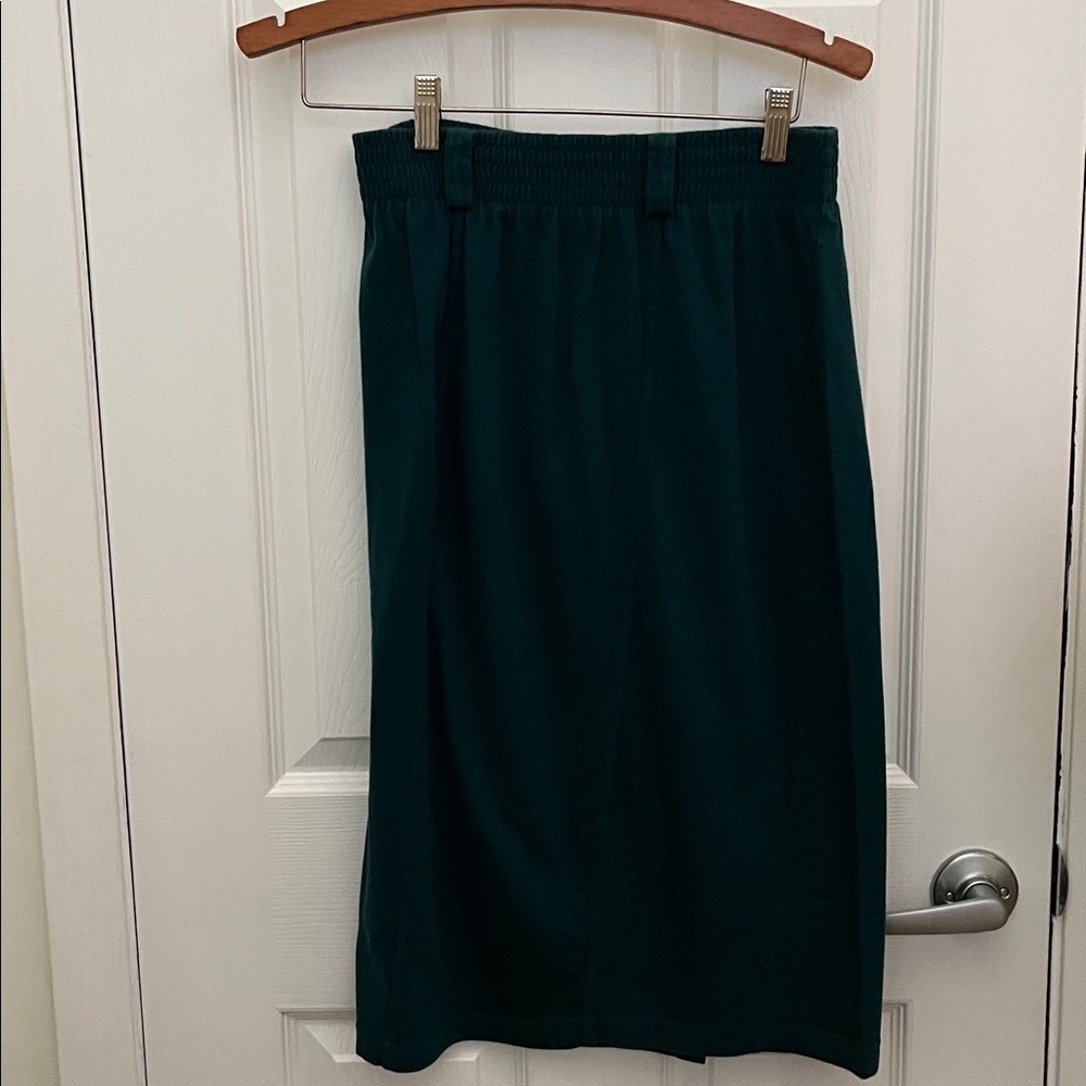 Vintage Autograph American Clothing Teal 100%Cotton Skirt - Picture 2 of 6